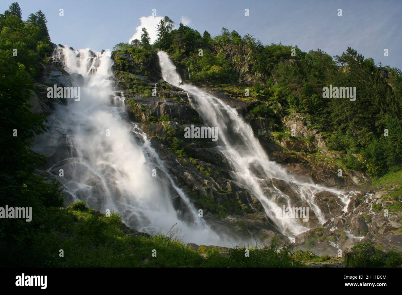 Waterfall Cascata di Nardis in Parco Naturale Adamello Brenta near Pinzolo  in South Tyrol in Italy,Europe Stock Photo - Alamy