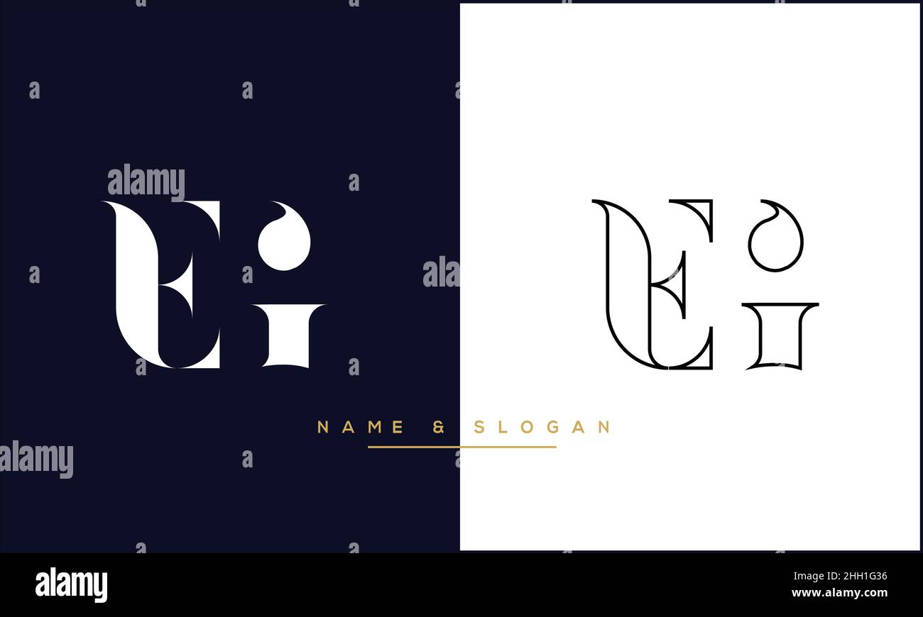EG, EG Abstract Letters Logo MONOGRAM Stock Vector
