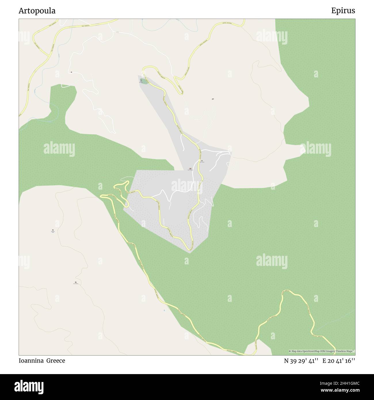 Artopoula, Ioannina, Greece, Epirus, N 39 29' 41'', E 20 41' 16'', map,  Timeless Map published in 2021. Travelers, explorers and adventurers like  Florence Nightingale, David Livingstone, Ernest Shackleton, Lewis and Clark