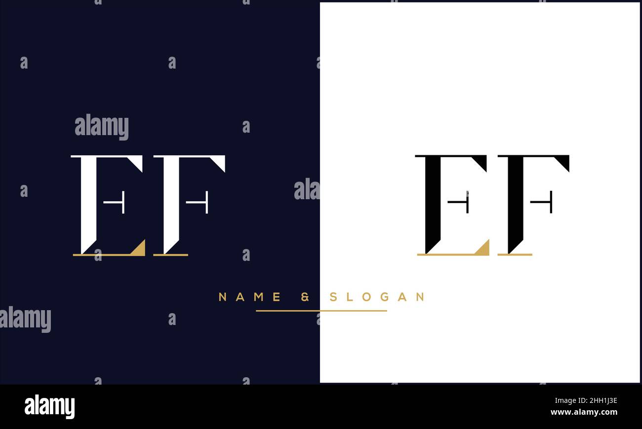 EF, FE Abstract Letters Logo MONOGRAM Stock Vector