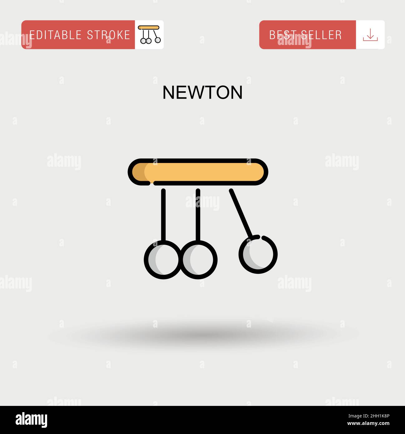 Newton Simple vector icon. Stock Vector