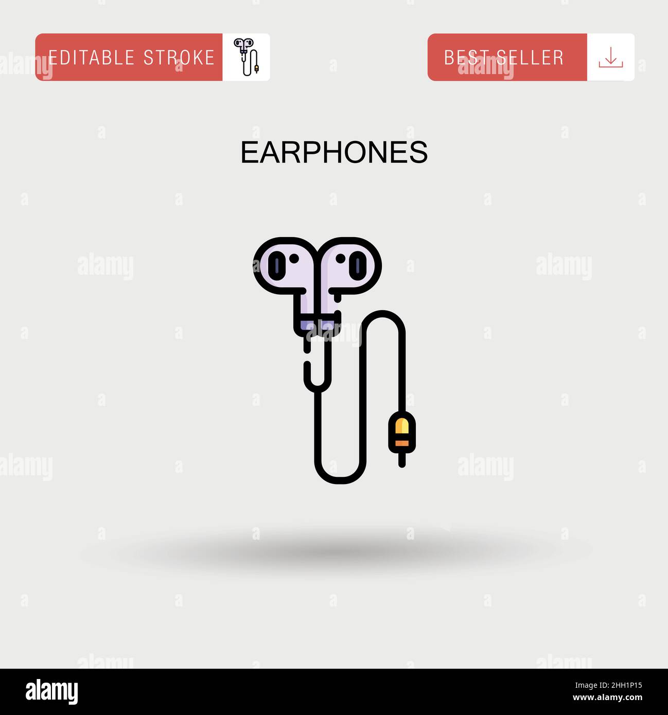 Earphones Simple vector icon Stock Vector Image & Art - Alamy