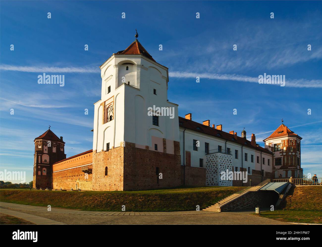 Mir castle — stone structure, the main part of which was erected in the XVI—XVII centuries in the vicinity of the village of Mir Stock Photo