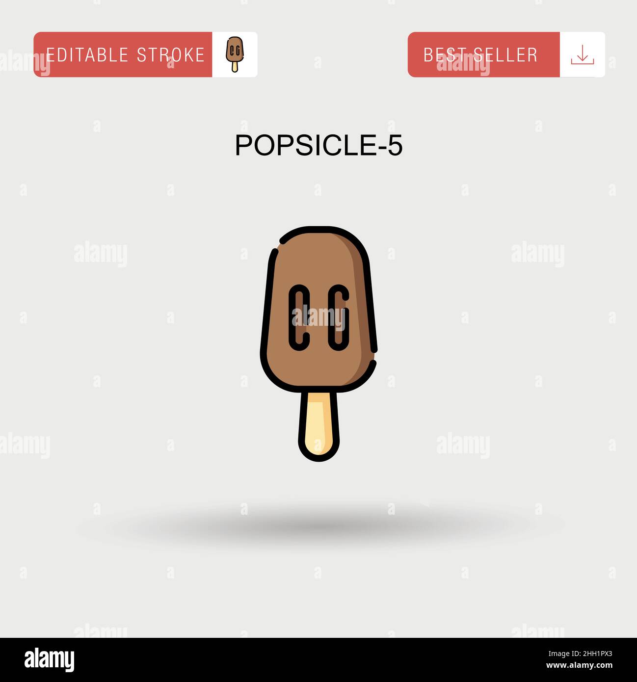 Popsicle-5 Simple vector icon Stock Vector Image & Art - Alamy