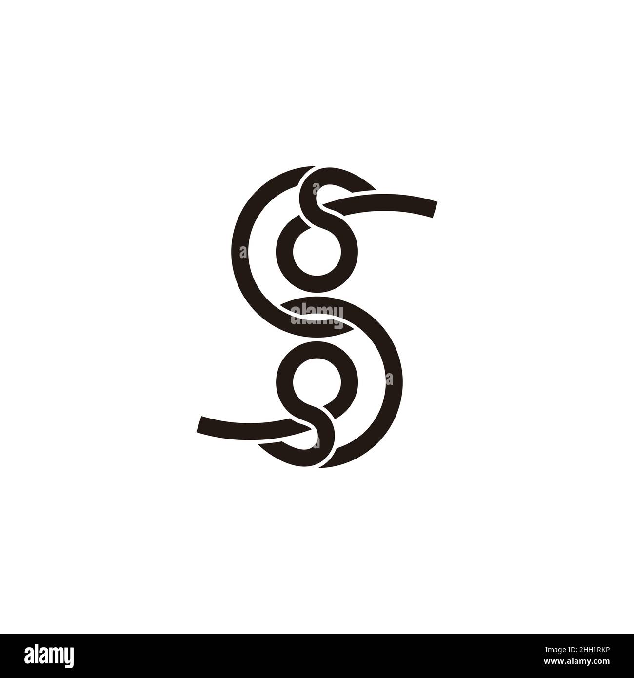 letter s linked overlap linear logo vector Stock Vector Image & Art - Alamy