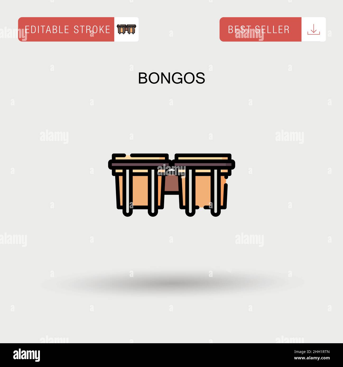 Bongos Simple vector icon Stock Vector Image & Art - Alamy