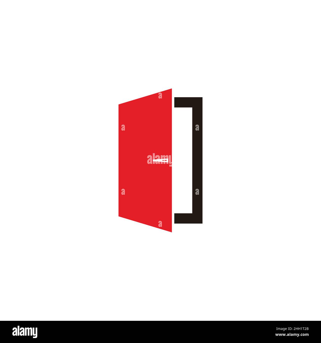 colors door open hotel symbol logo vector Stock Vector