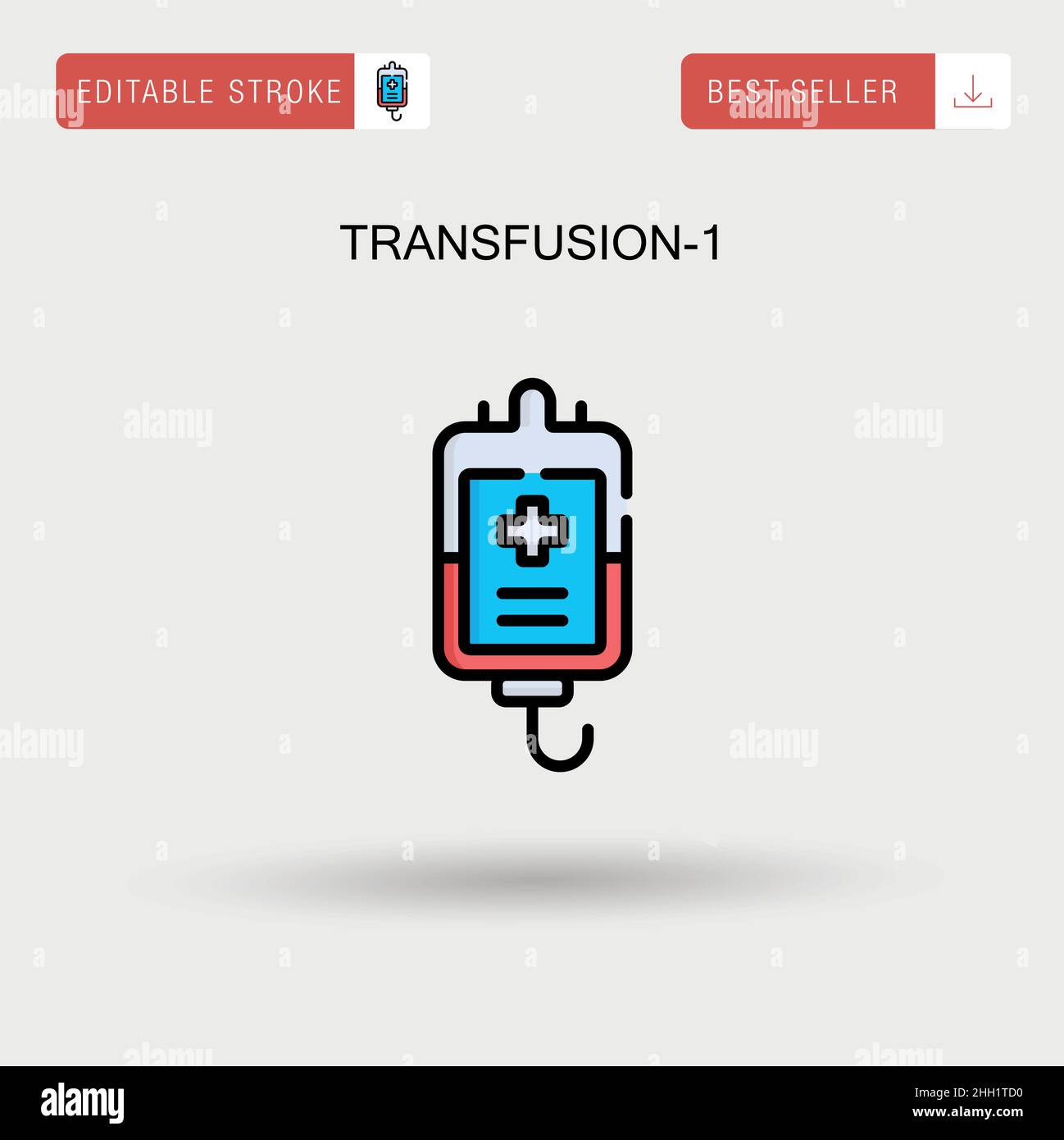 Transfusion-1 Simple vector icon. Stock Vector