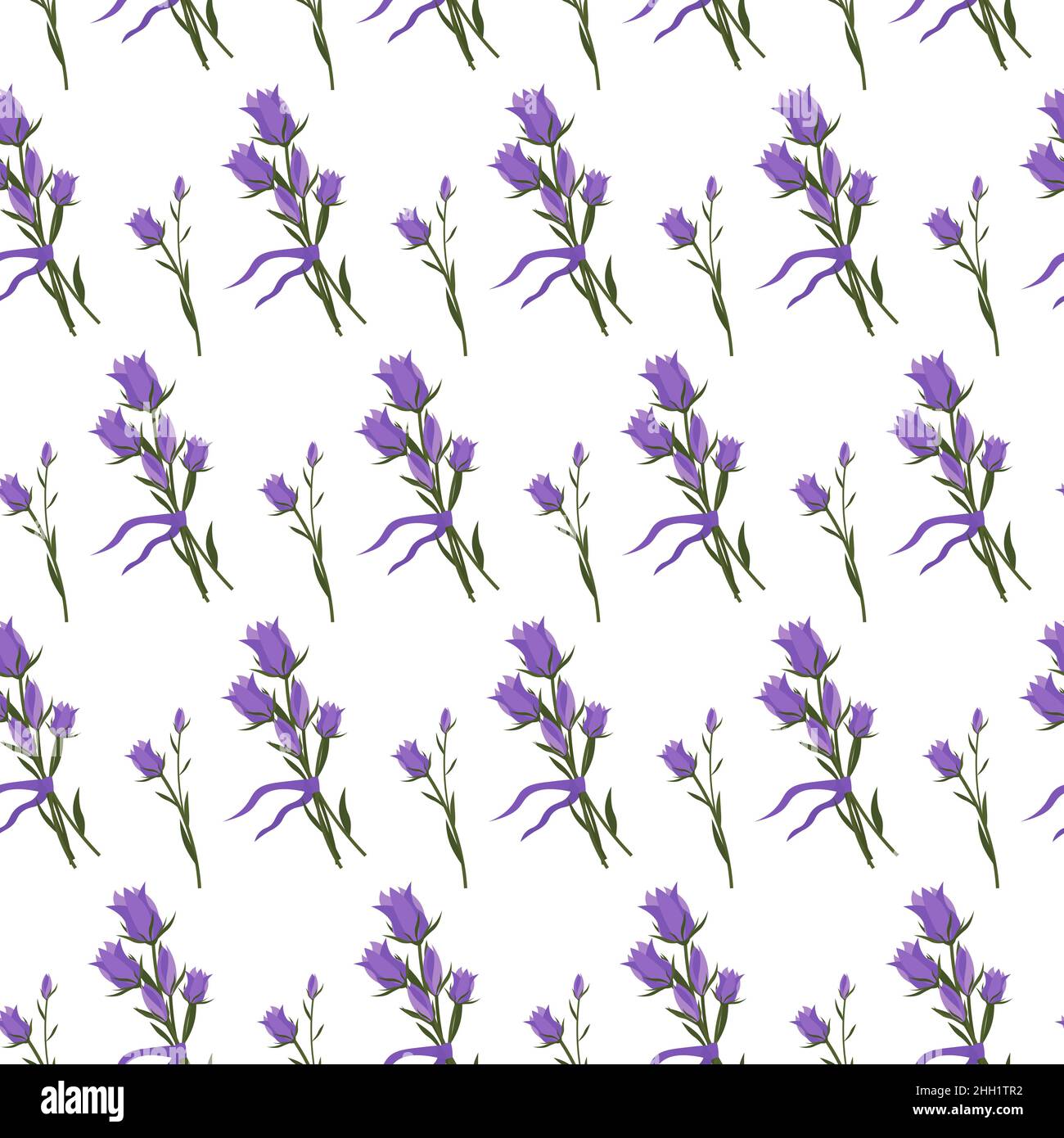 Pattern with bouquets of bells. Floral drawing Stock Vector Image & Art ...