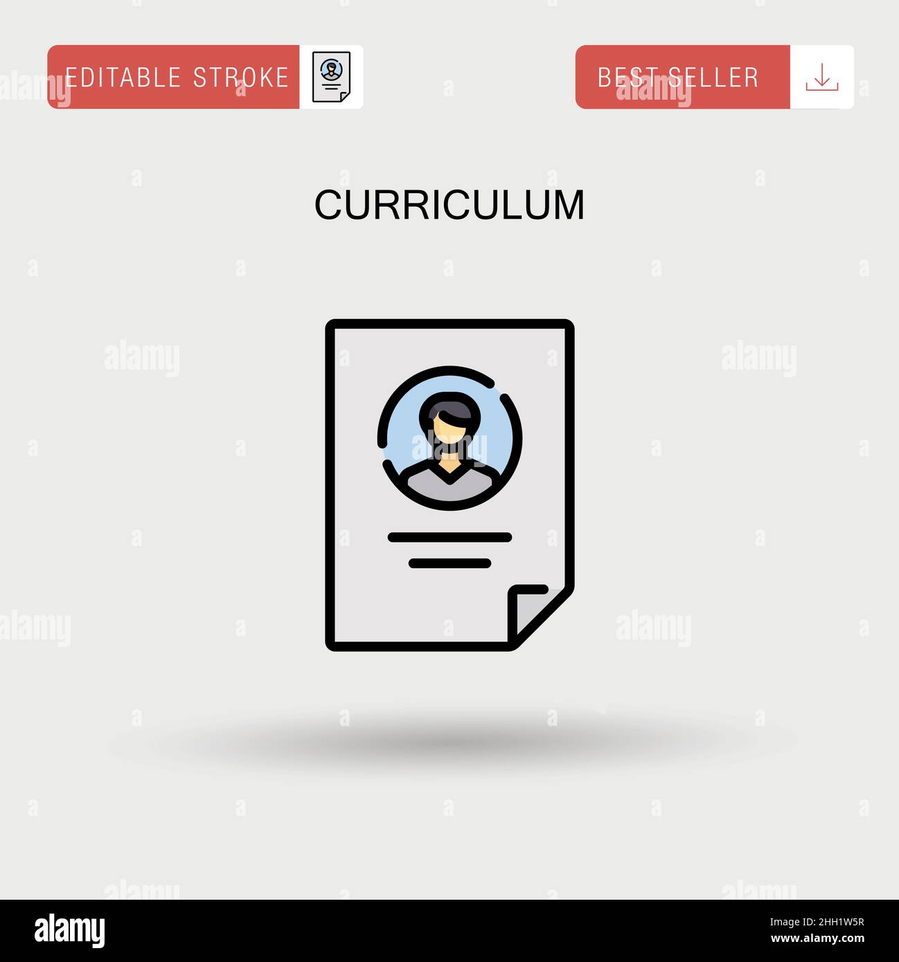 Curriculum Simple vector icon Stock Vector Image & Art - Alamy
