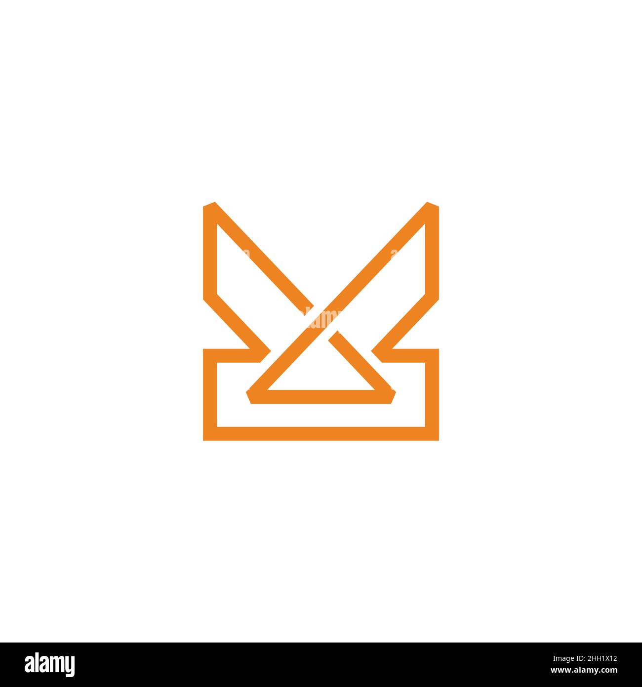 letter v triangle linear geometric symbol logo vector Stock Vector ...