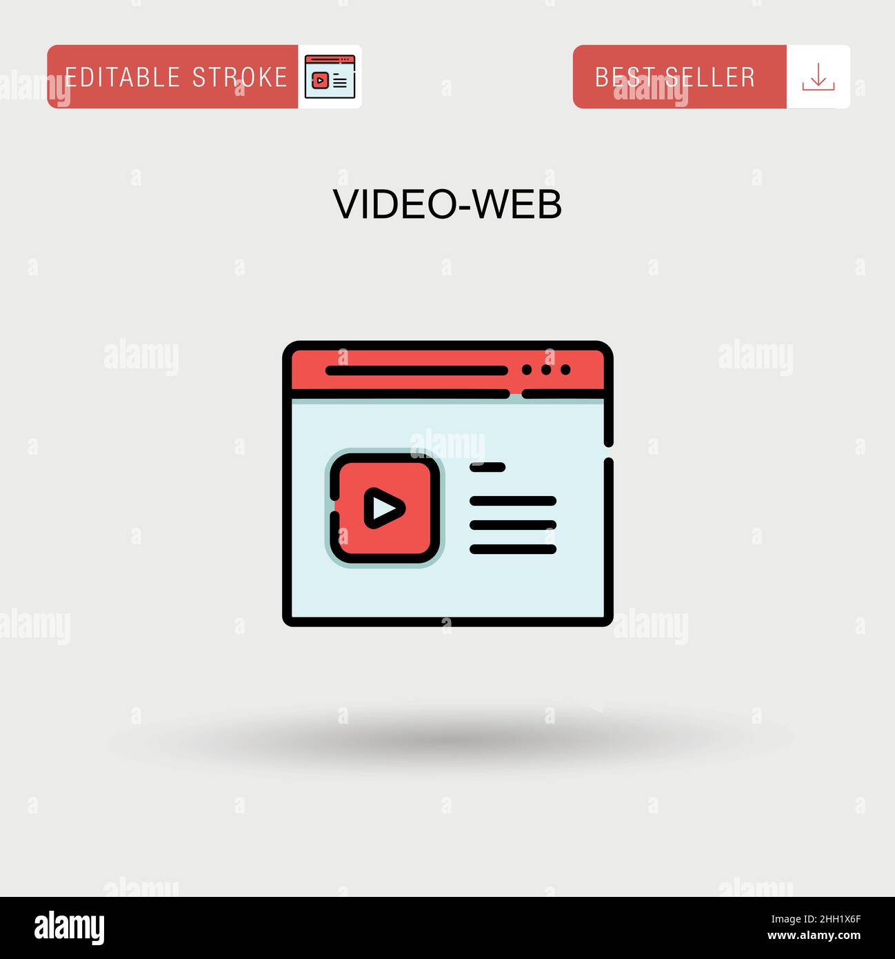 Video-web Simple vector icon. Stock Vector