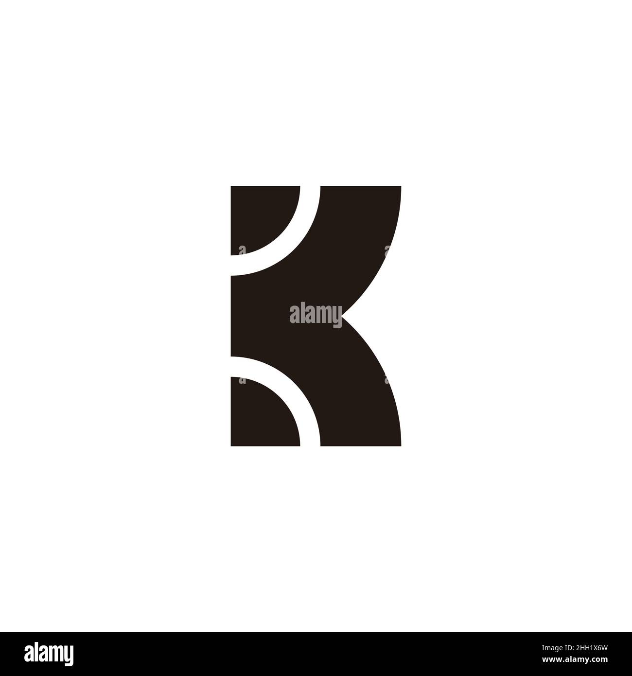letter ky simple geometric flat clean logo vector Stock Vector