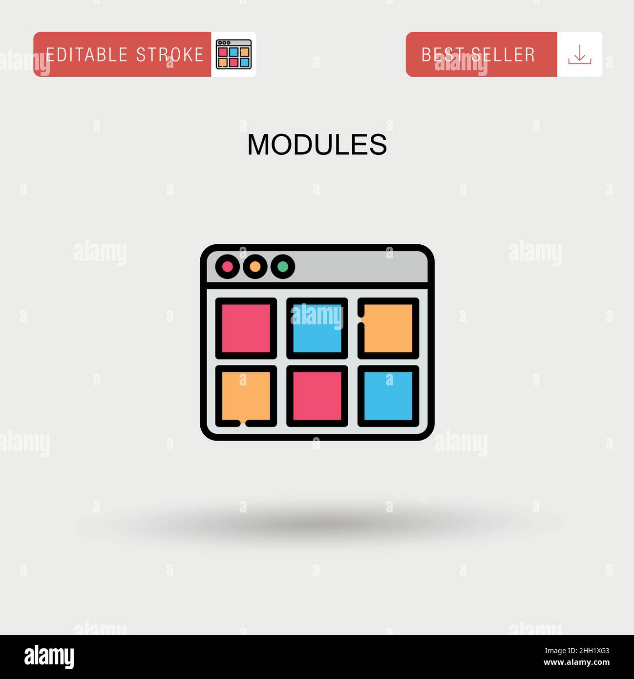 Modules Simple vector icon Stock Vector Image & Art - Alamy