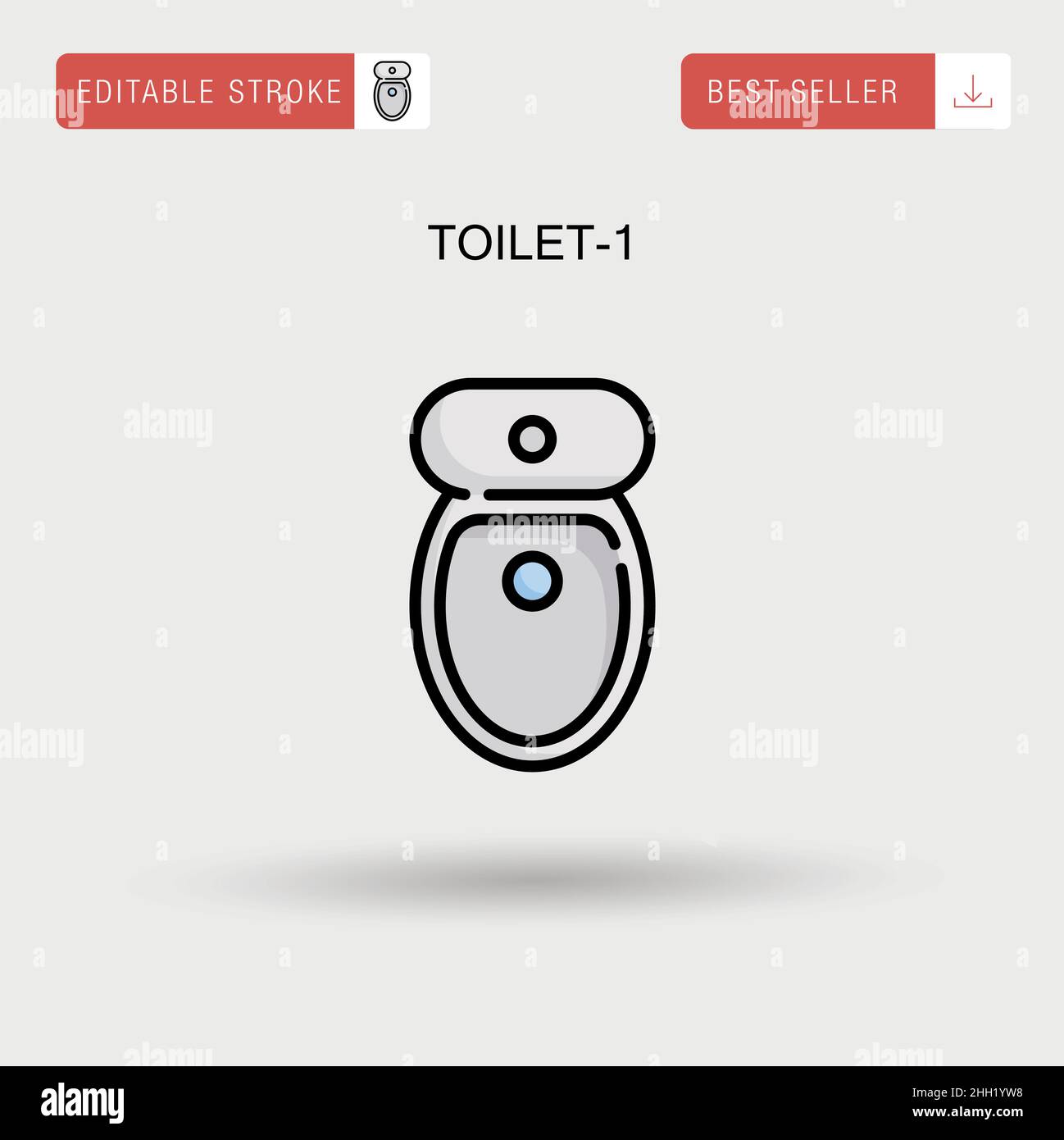 Toilet-1 Simple vector icon. Stock Vector