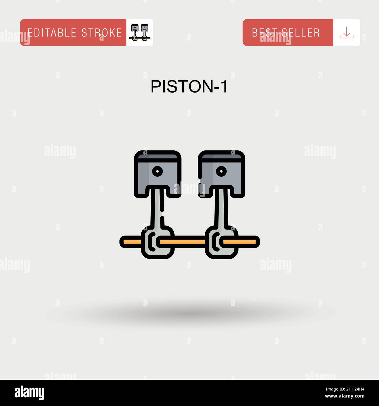 Hydraulic piston Stock Vector Images - Alamy