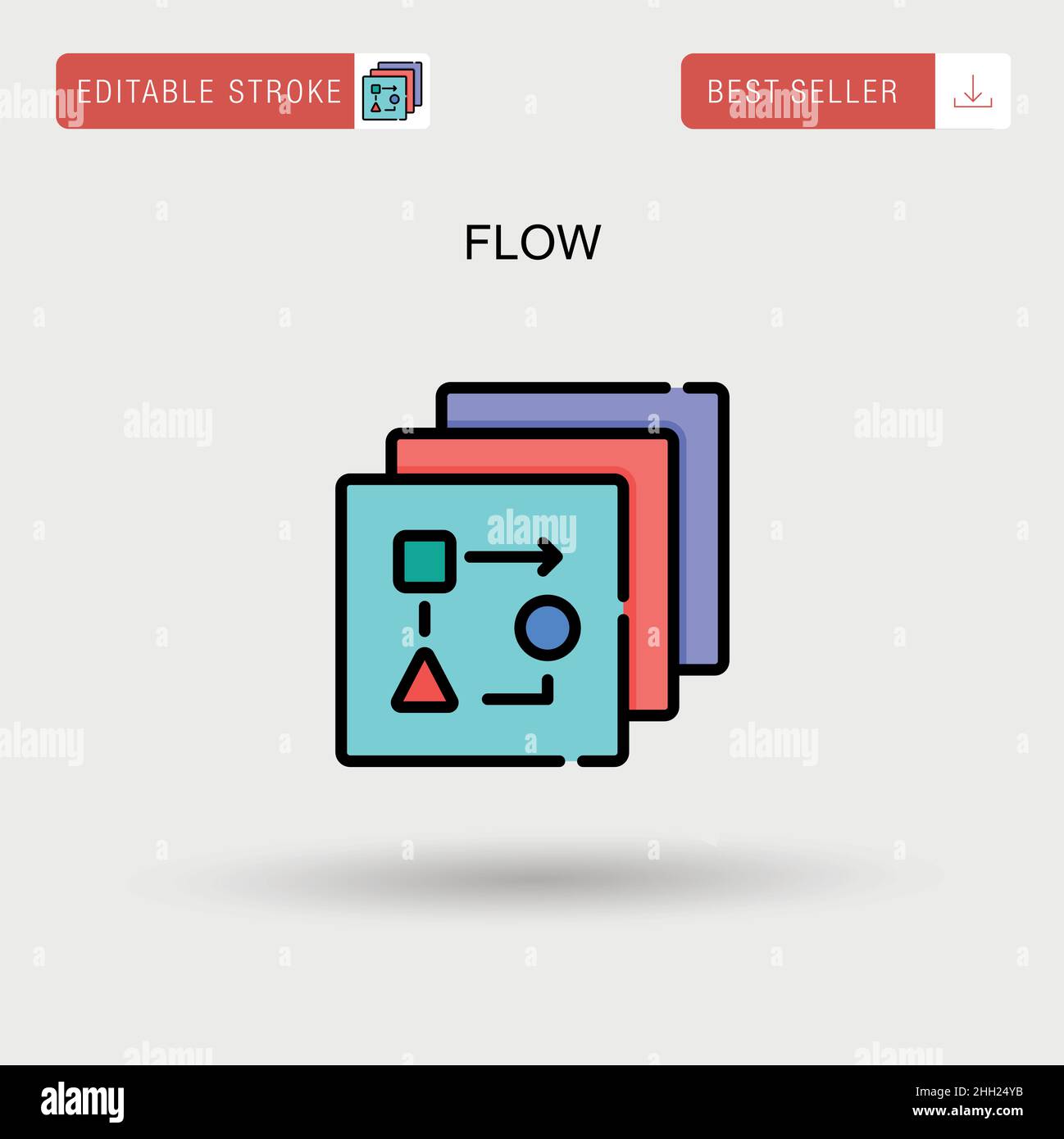 Flow Simple vector icon Stock Vector Image & Art - Alamy