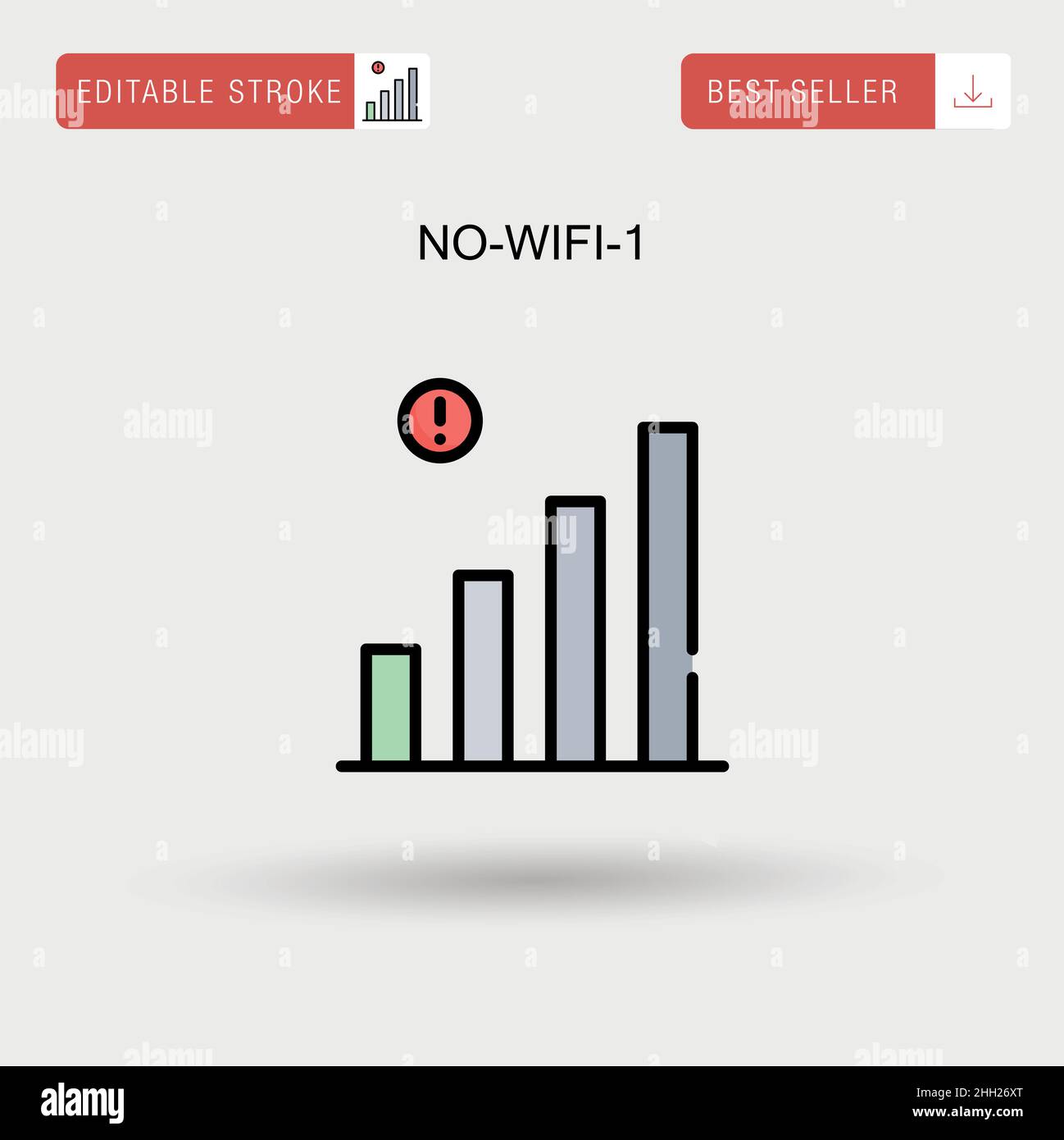 No-wifi-1 Simple vector icon. Stock Vector