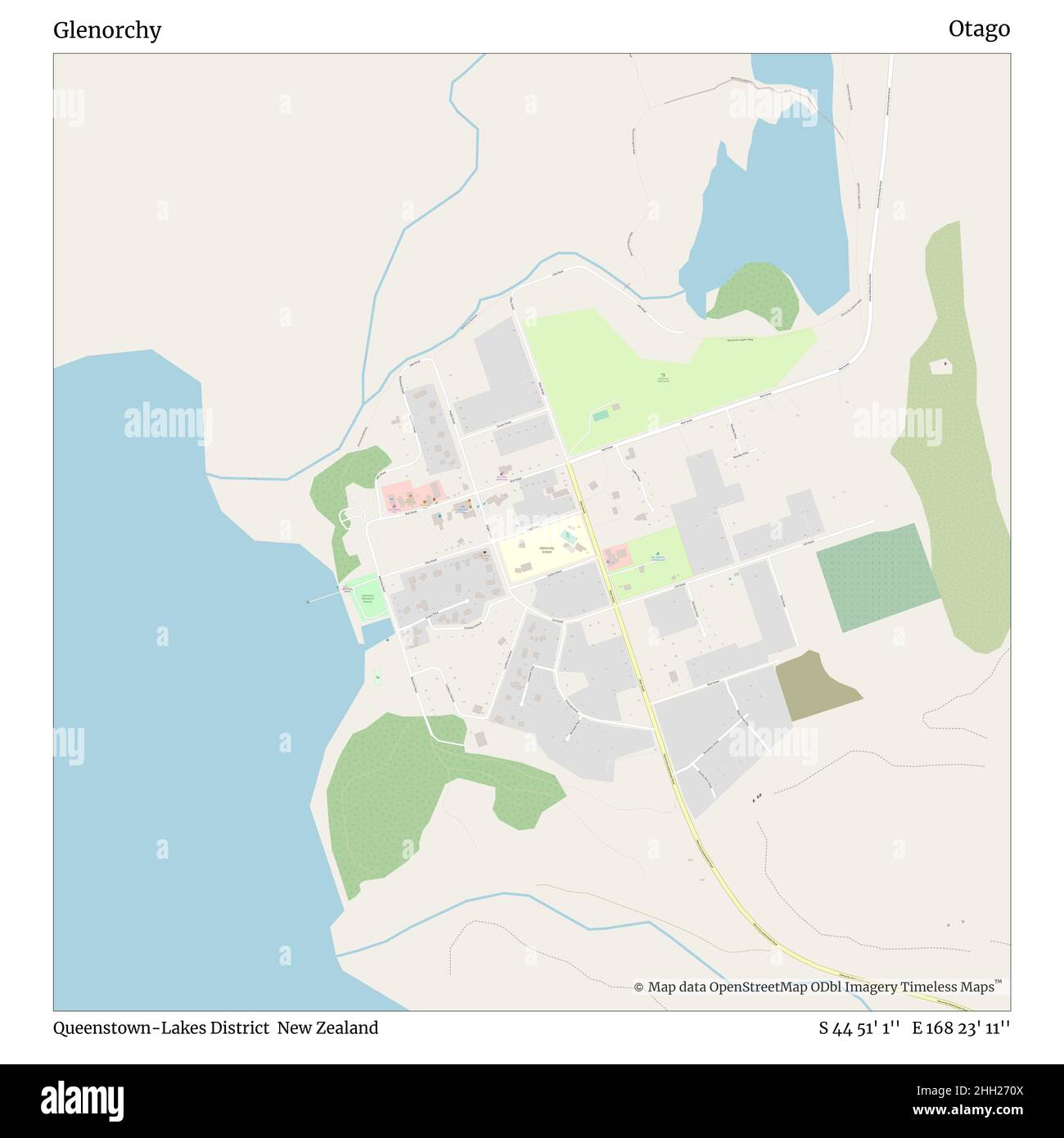 Glenorchy New Zealand Map Glenorchy, Queenstown-Lakes District, New Zealand, Otago, S 44 51' 1'', E  168 23' 11'', Map, Timeless Map Published In 2021. Travelers, Explorers And  Adventurers Like Florence Nightingale, David Livingstone, Ernest  Shackleton, Lewis