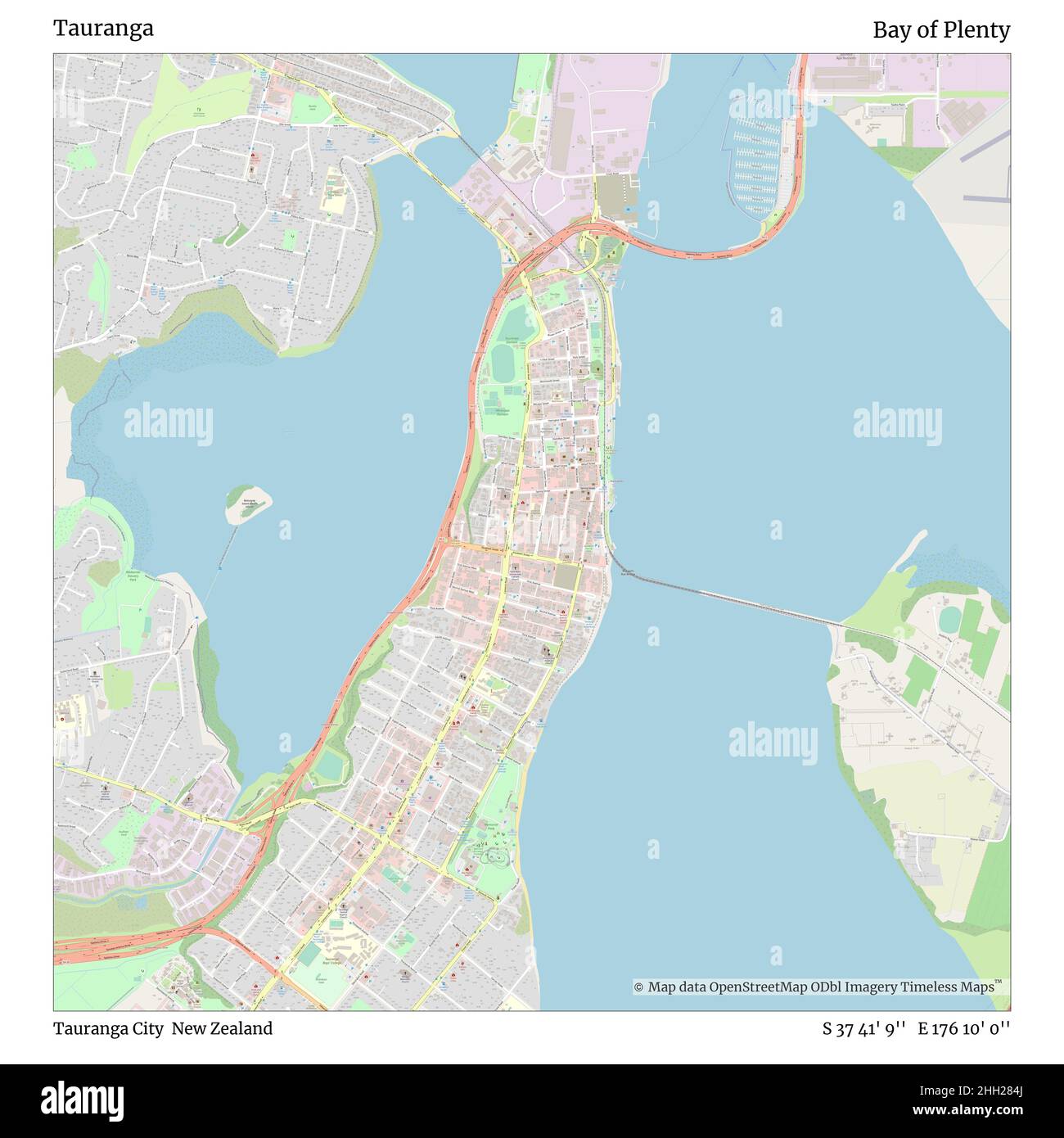 Map Of Tauranga City Tauranga, Tauranga City, New Zealand, Bay Of Plenty, S 37 41' 9'', E 176  10' 0'', Map, Timeless Map Published In 2021. Travelers, Explorers And  Adventurers Like Florence Nightingale, David Livingstone, Ernest