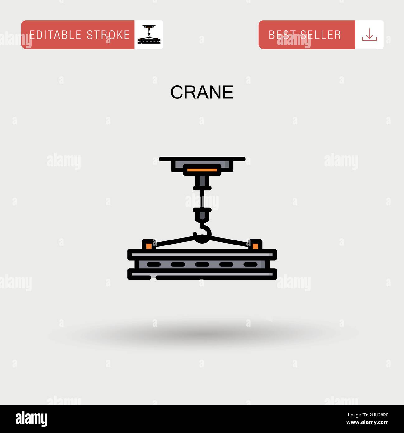 Crane Simple vector icon Stock Vector Image & Art - Alamy