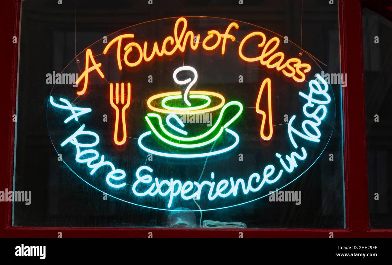 Coffee bar sign neon hi-res stock photography and images - Alamy