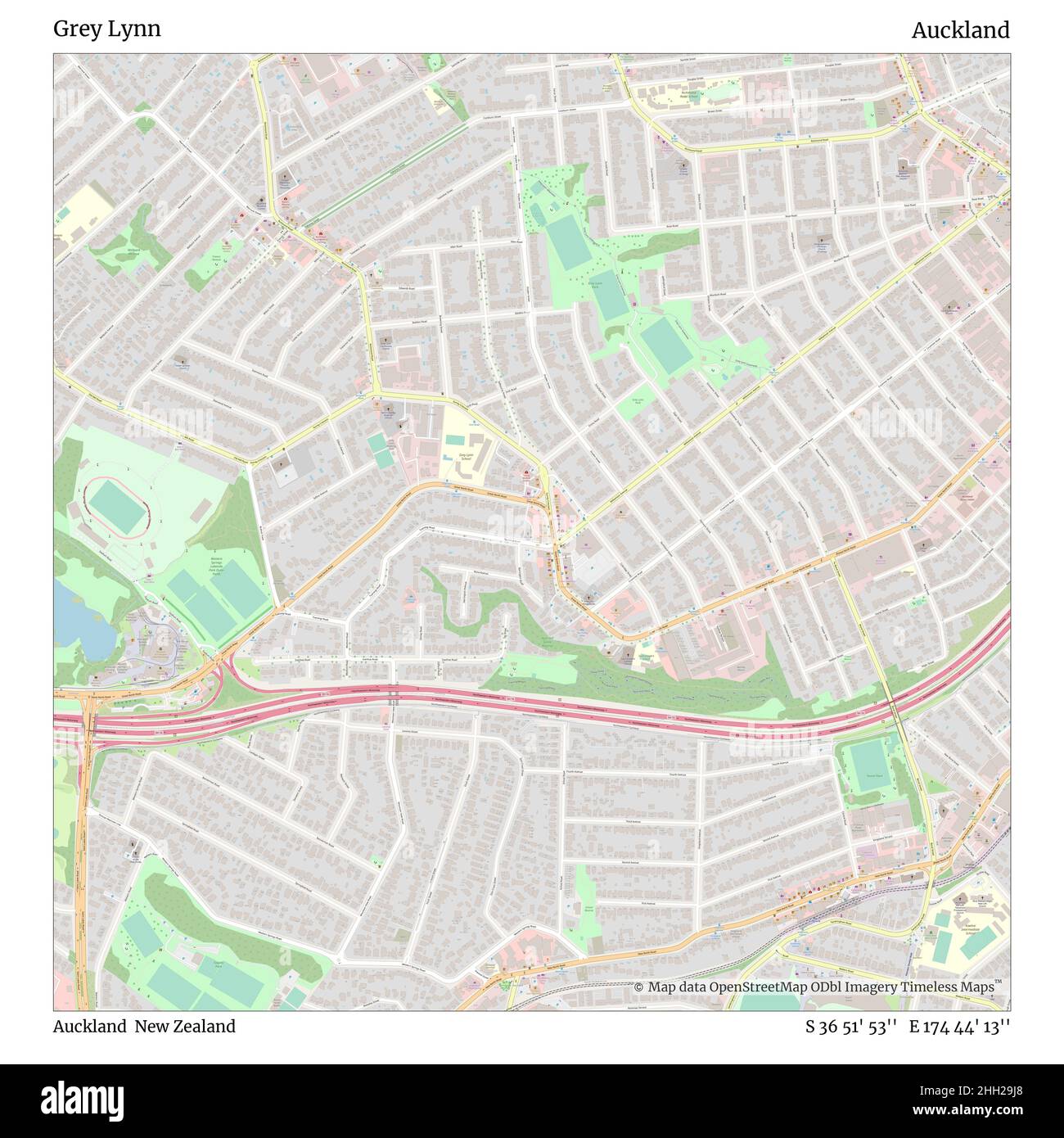 Grey Lynn Auckland Map Grey Lynn High Resolution Stock Photography And Images - Alamy