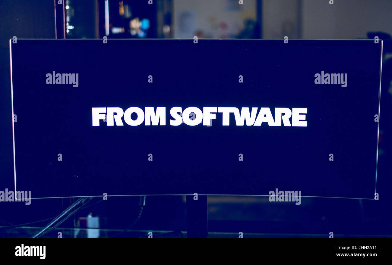 monitor logo From Software software house producer of video games, famous for Dark Souls, Elden Ring and Sekiro Stock Photo