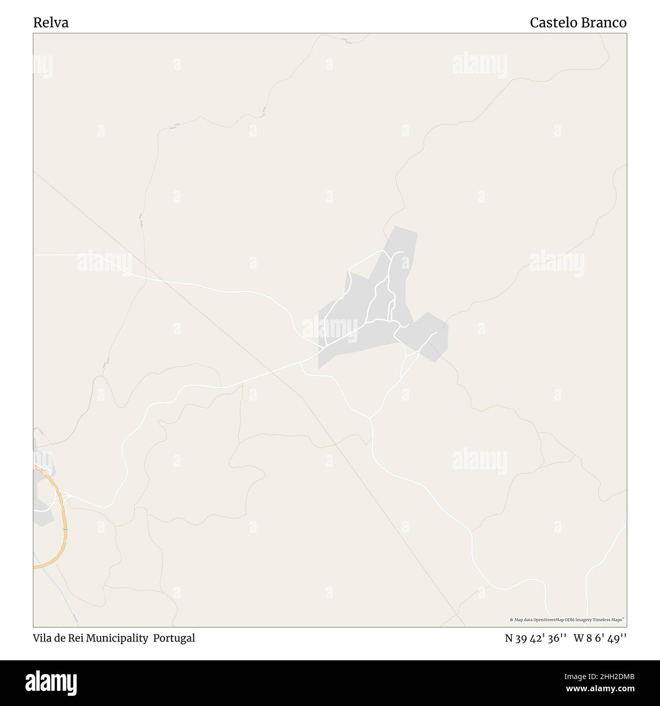Vila De Rei Portugal Map Relva, Vila De Rei Municipality, Portugal, Castelo Branco, N 39 42' 36'', W  8 6' 49'', Map, Timeless Map Published In 2021. Travelers, Explorers And  Adventurers Like Florence Nightingale, David Livingstone, Ernest