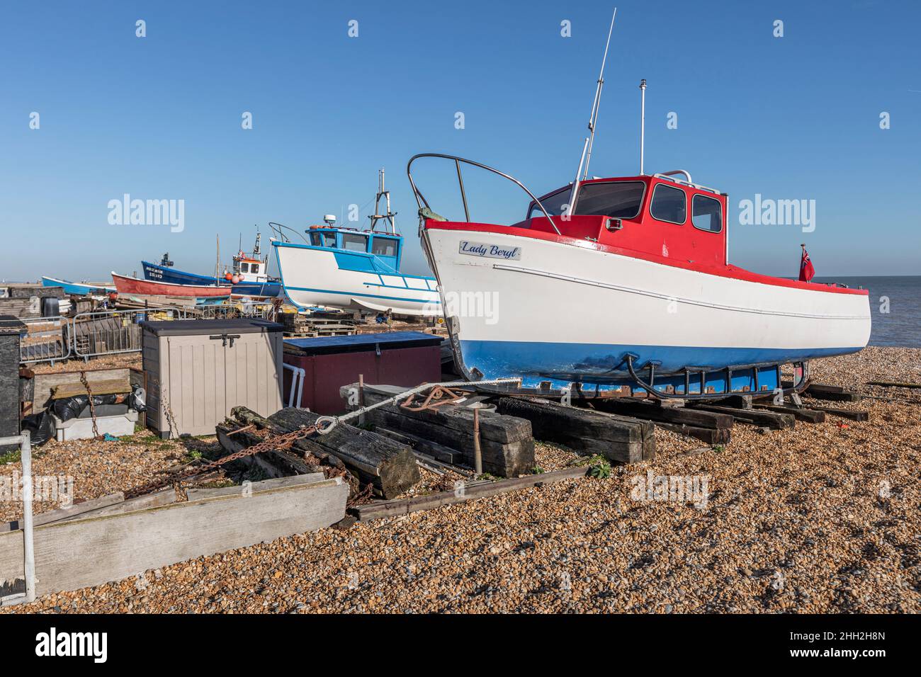 Fishing boats on Deal beach, Kent, UK Stock Photo Alamy