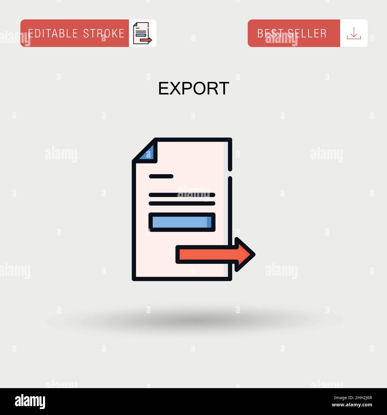 Export Simple vector icon. Stock Vector