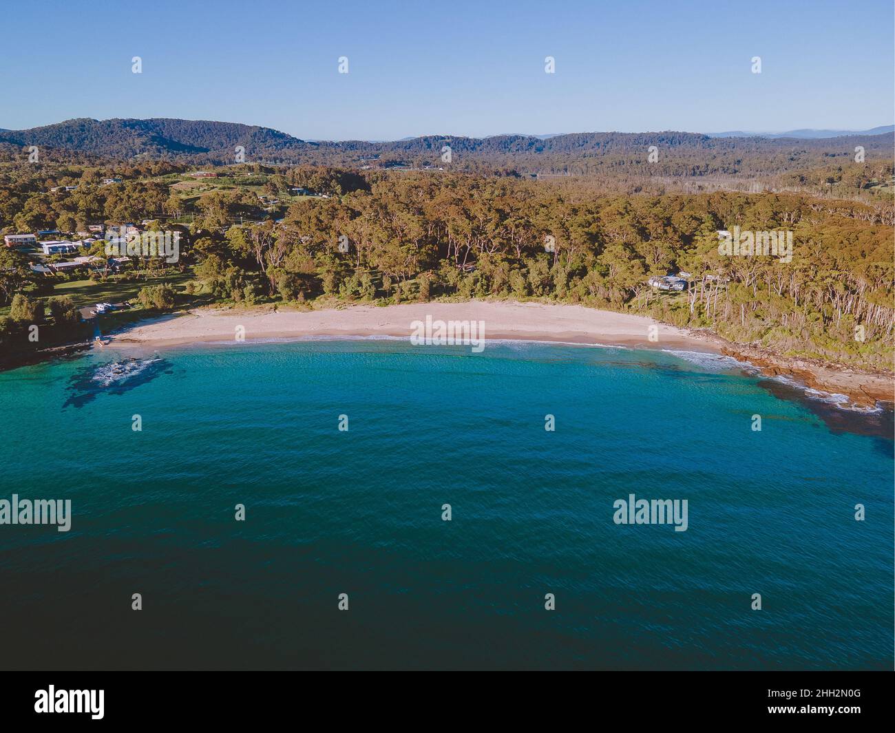 Aerial view of Bawley Point Beach, NSW, Australia Stock Photo Alamy