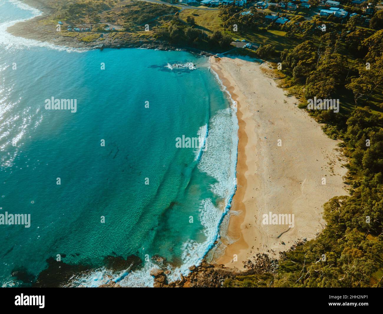 Aerial view of Bawley Point Beach, NSW, Australia Stock Photo Alamy