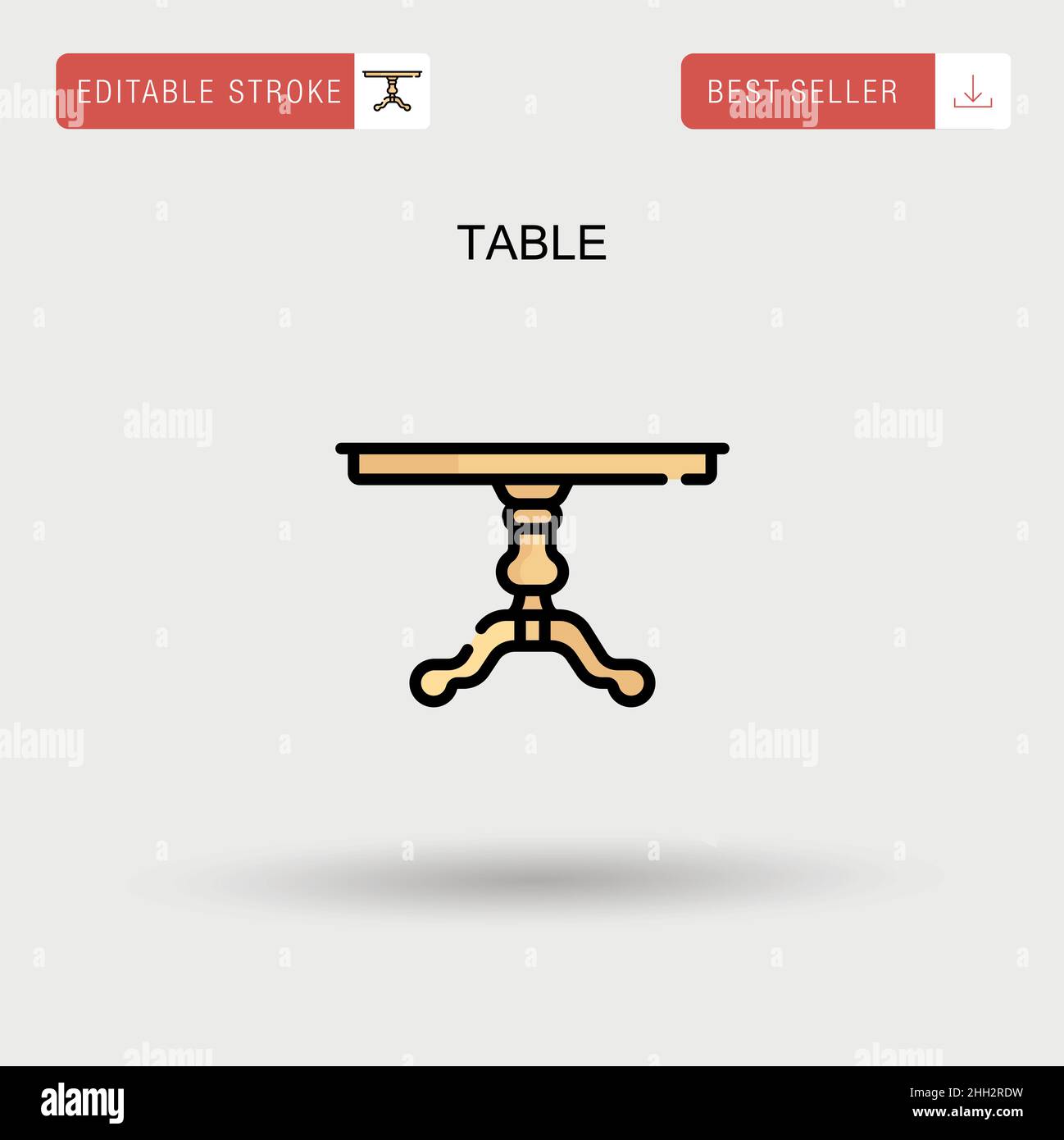 Table Simple vector icon Stock Vector Image & Art - Alamy