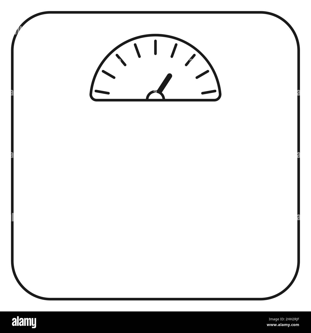 Weight scale icon, healthy diet body symbol, loss calorie measure vector illustration Stock