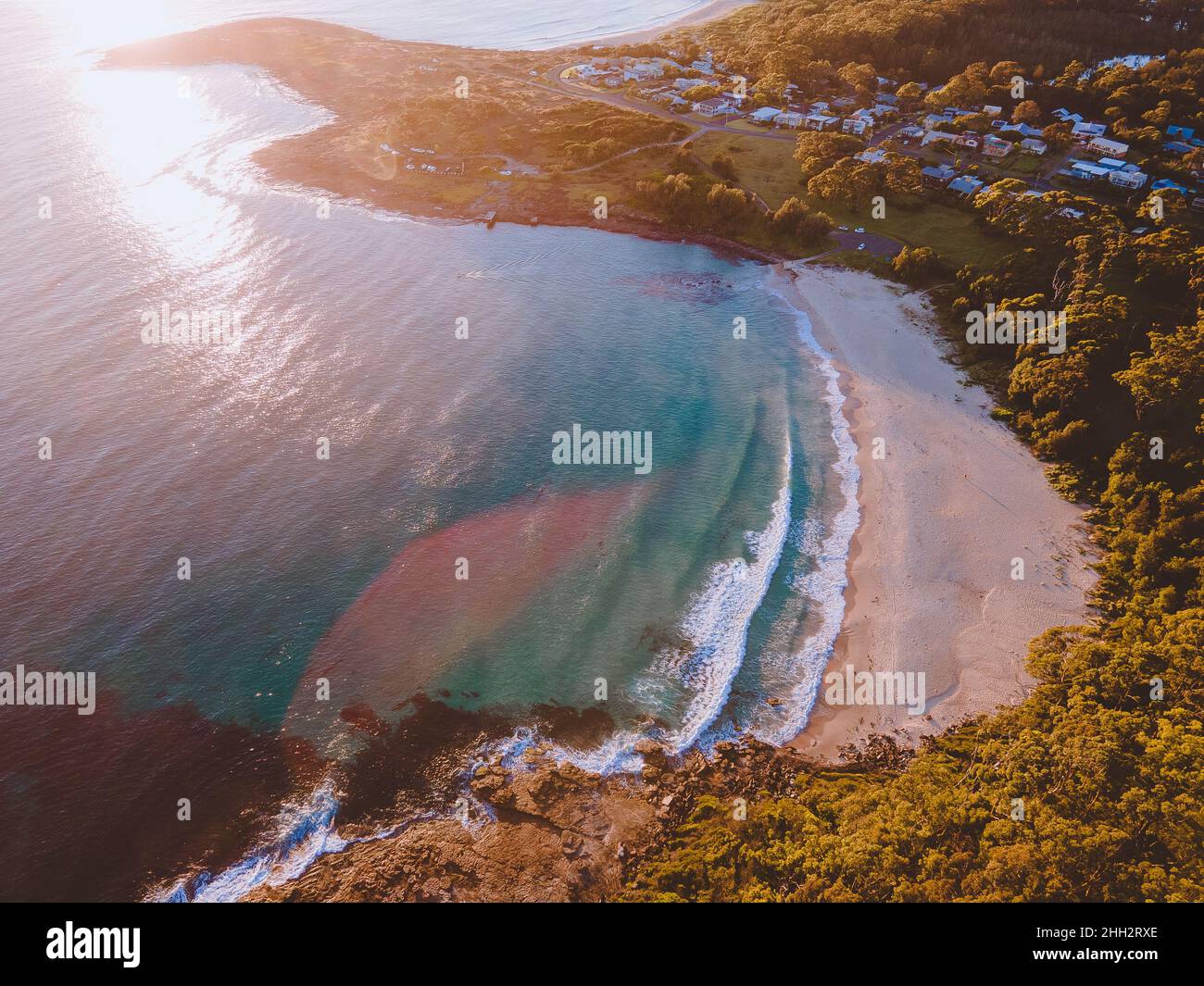 Aerial view of Bawley Point Beach, NSW, Australia Stock Photo Alamy