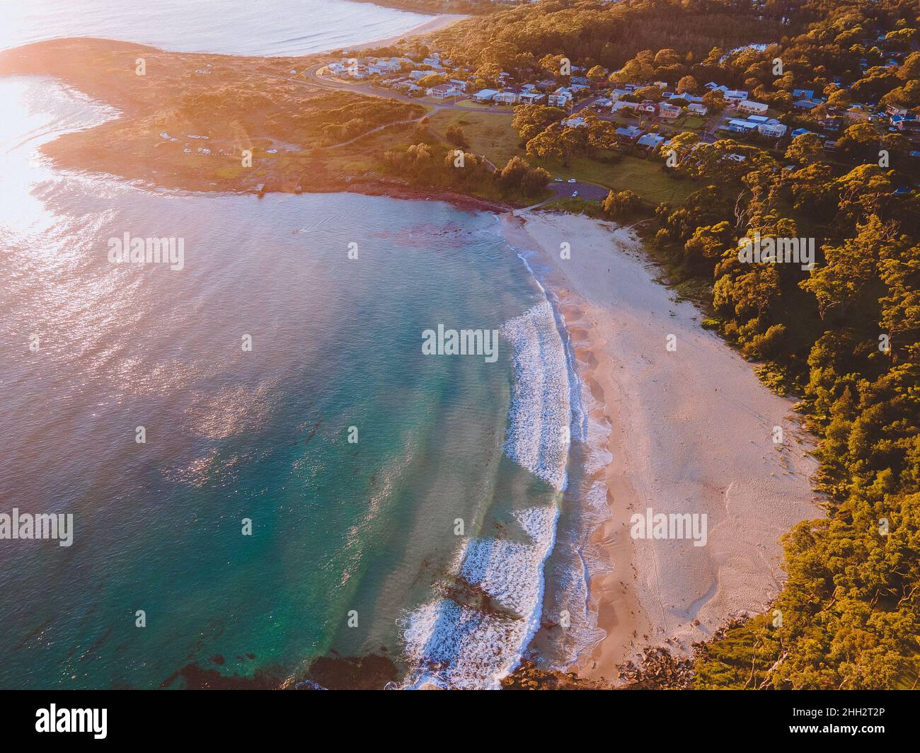 Aerial view of Bawley Point Beach, NSW, Australia Stock Photo Alamy