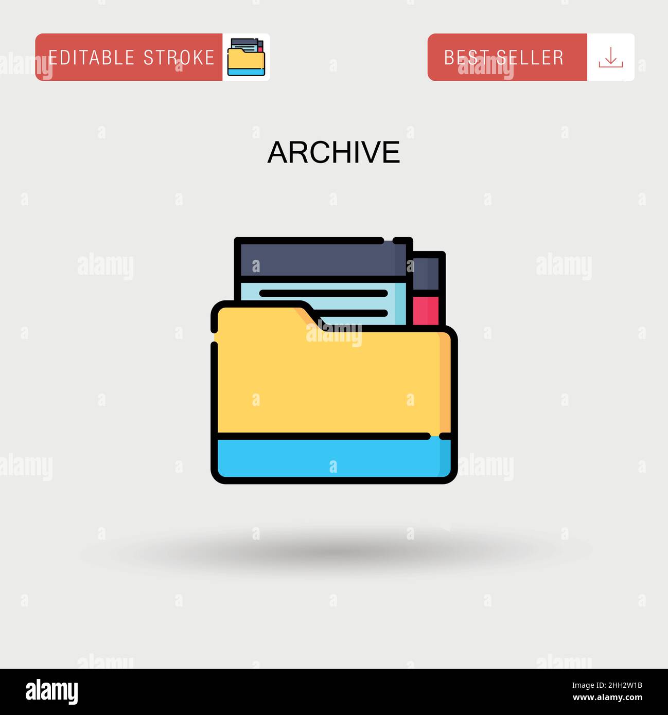 Archive Simple vector icon. Stock Vector