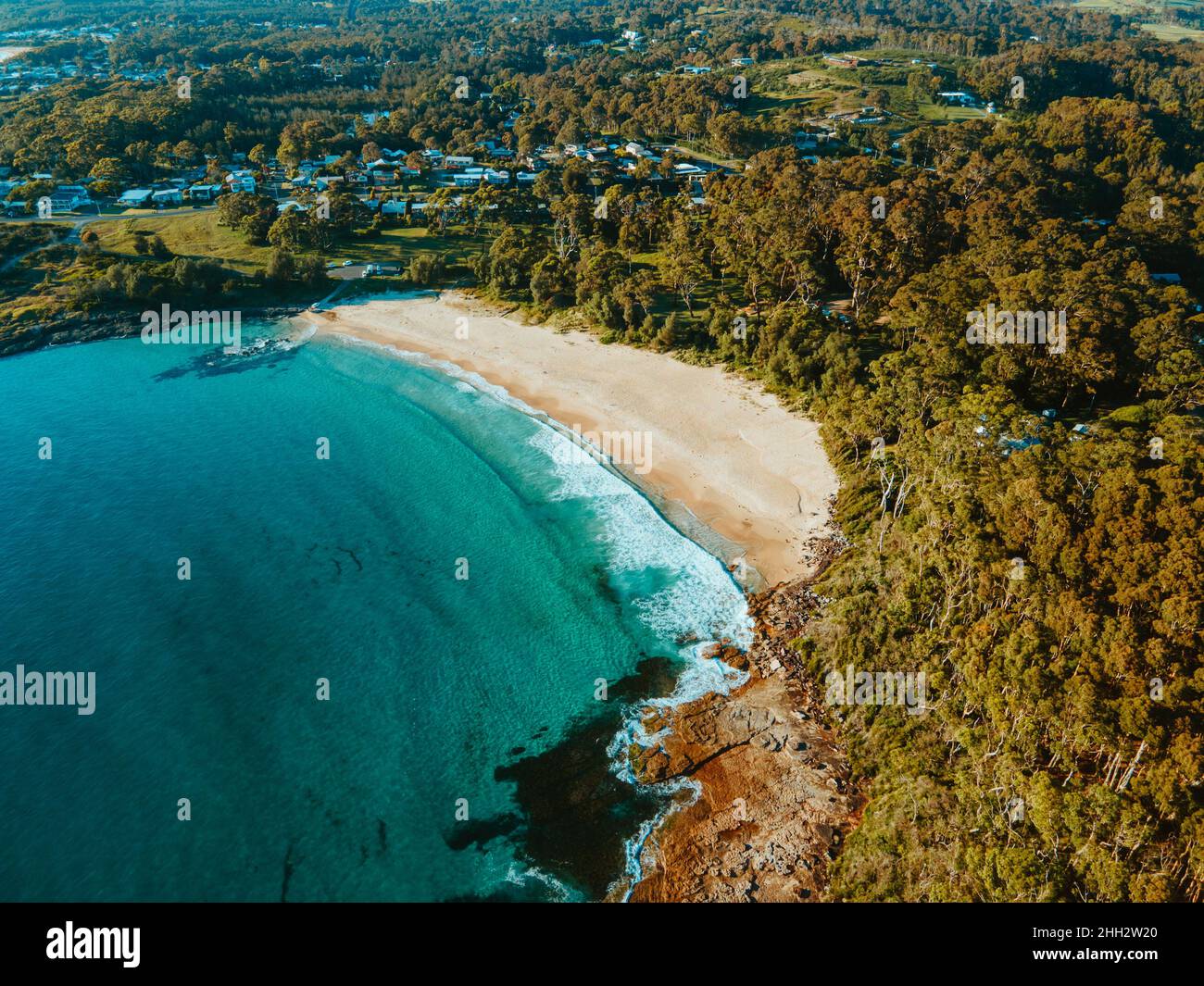 Aerial view of Bawley Point Beach, NSW, Australia Stock Photo Alamy