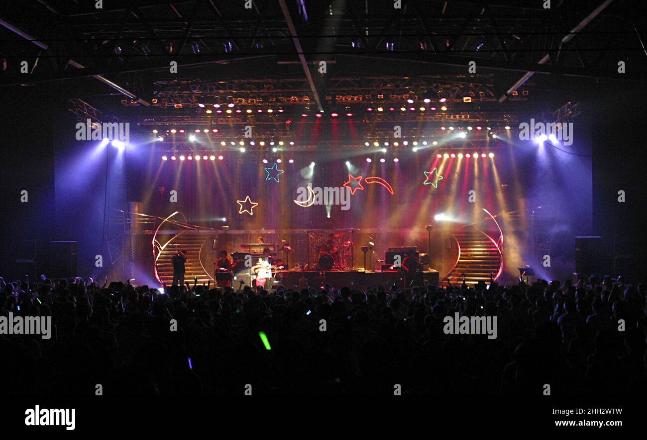 South Korean modern rock singer Park Hye Kyung performs on the stage
