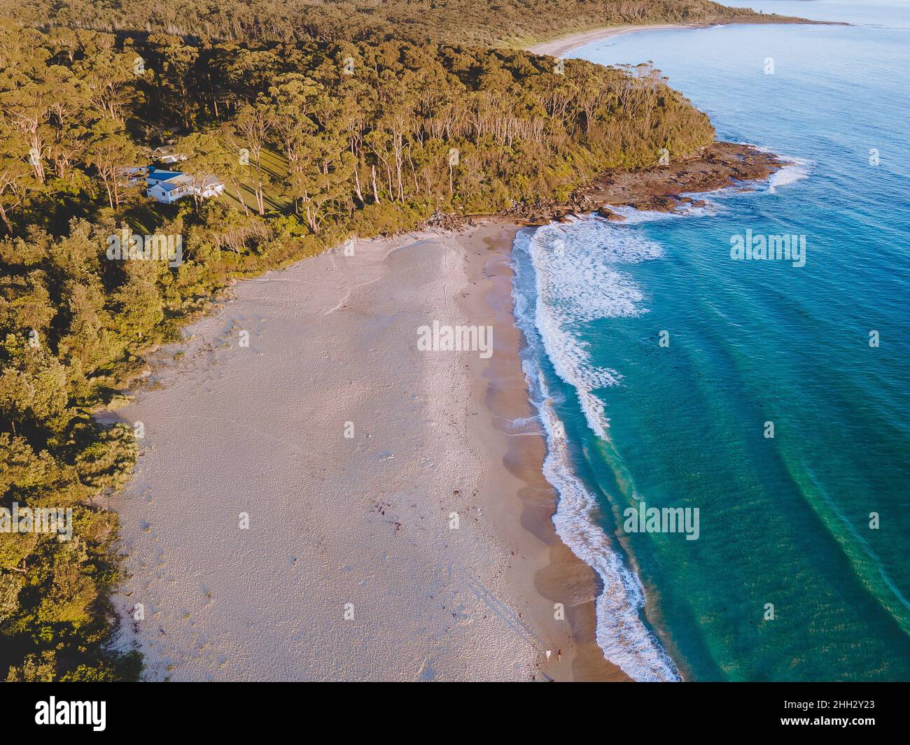 Aerial view of Bawley Point Beach, NSW, Australia Stock Photo Alamy