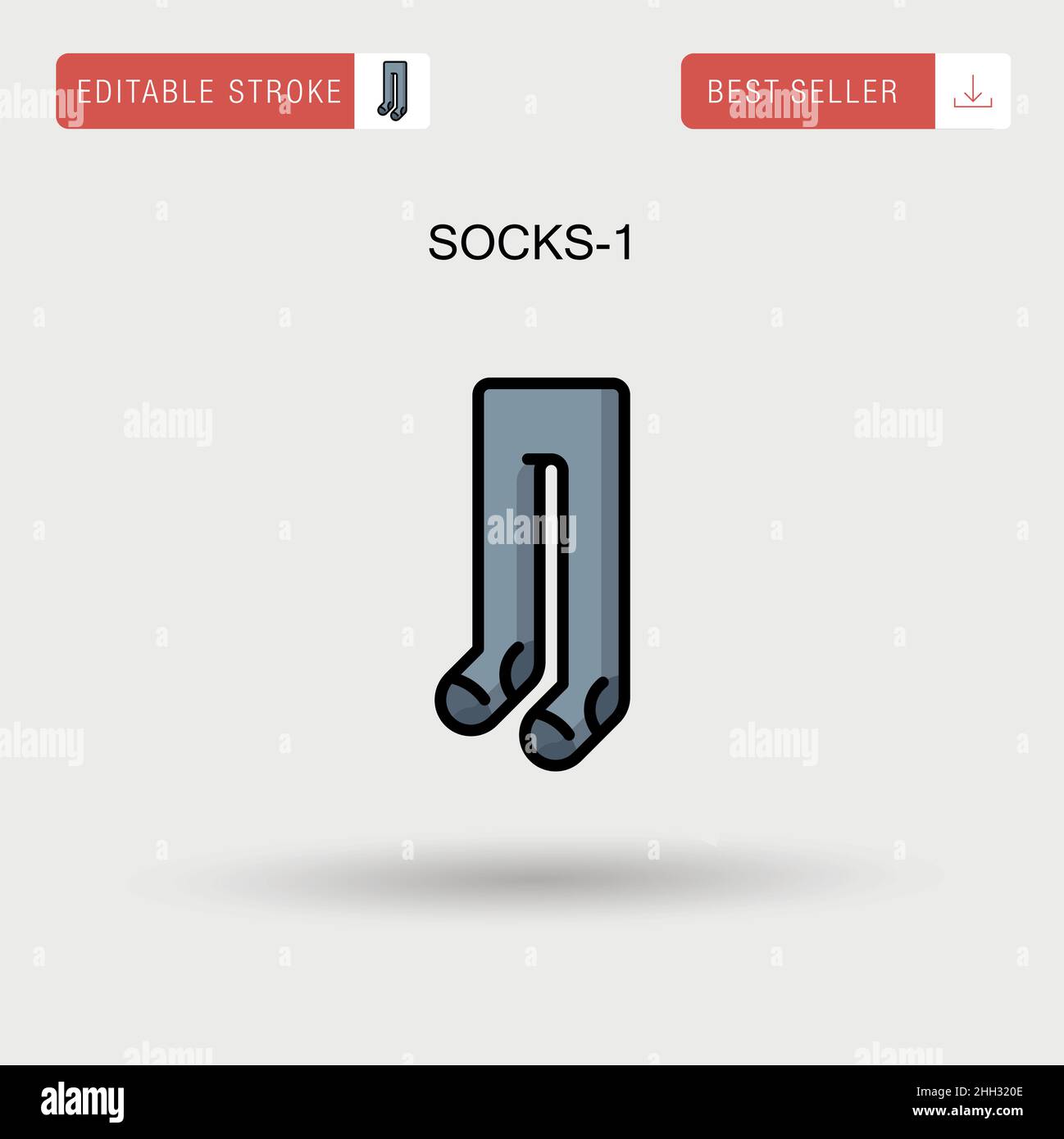 Socks-1 Simple vector icon. Stock Vector
