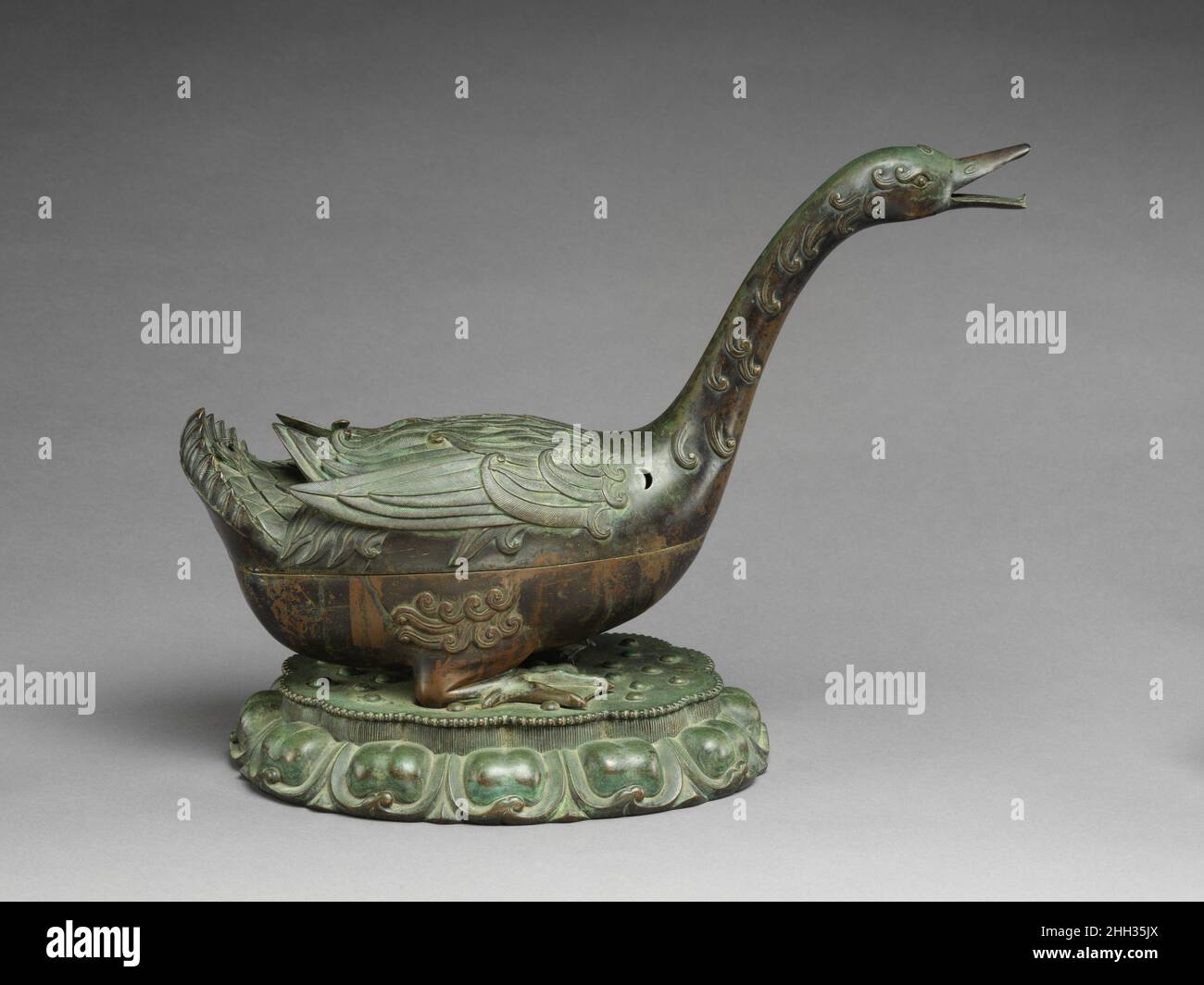 Incense burner in the form of a goose early 15th century China This