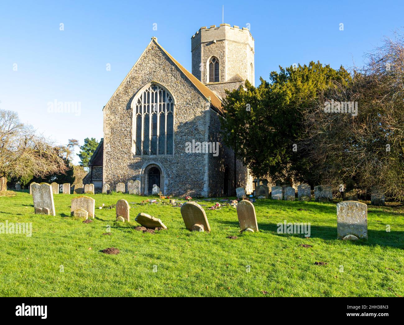 Village parish church of Saint Mary, Pakenham, Suffolk, England, UK