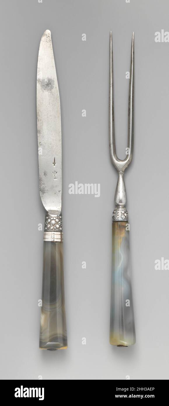 Table knife and fork 17th century William Laughton. Table knife and fork. French. 17th century
