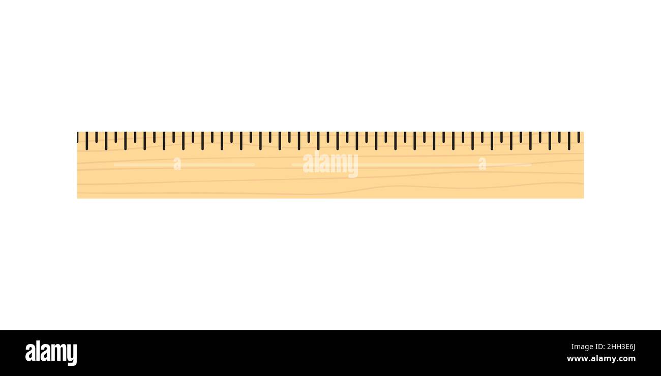 School wooden meter ruler isolated Stock Vector Images - Alamy