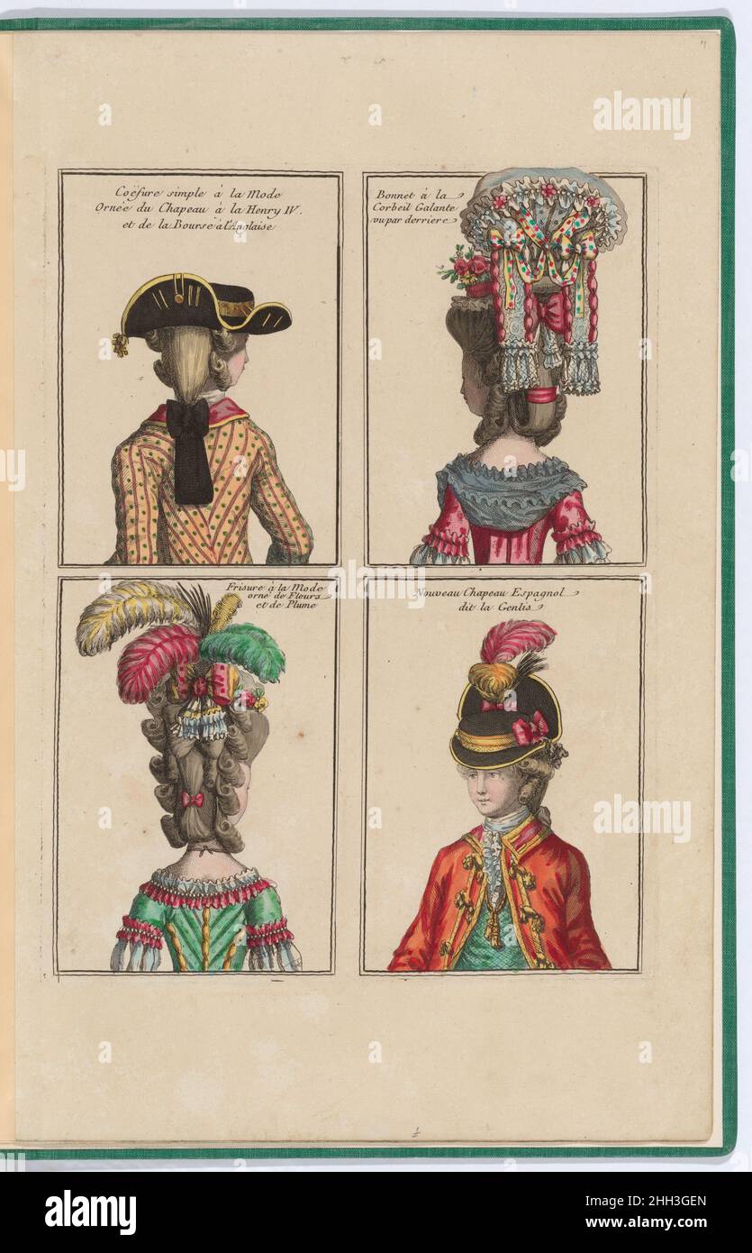 Rococo coiffures of the 18th century.