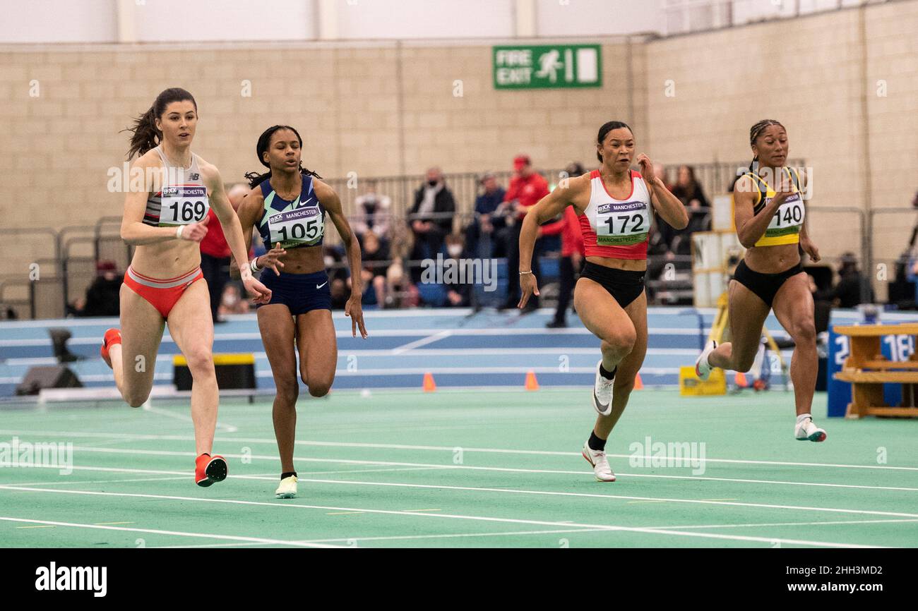 MANCHESTER - ENGLAND 23 JAN 22: Amy Hunt competing in the women’s 60m ...