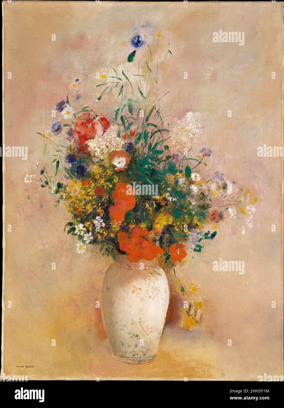 Redon、FLEURS DANS UN VASE BRUN、希少画集画 Redon、FLEURS DANS UN VASE BRUN、希少画集画