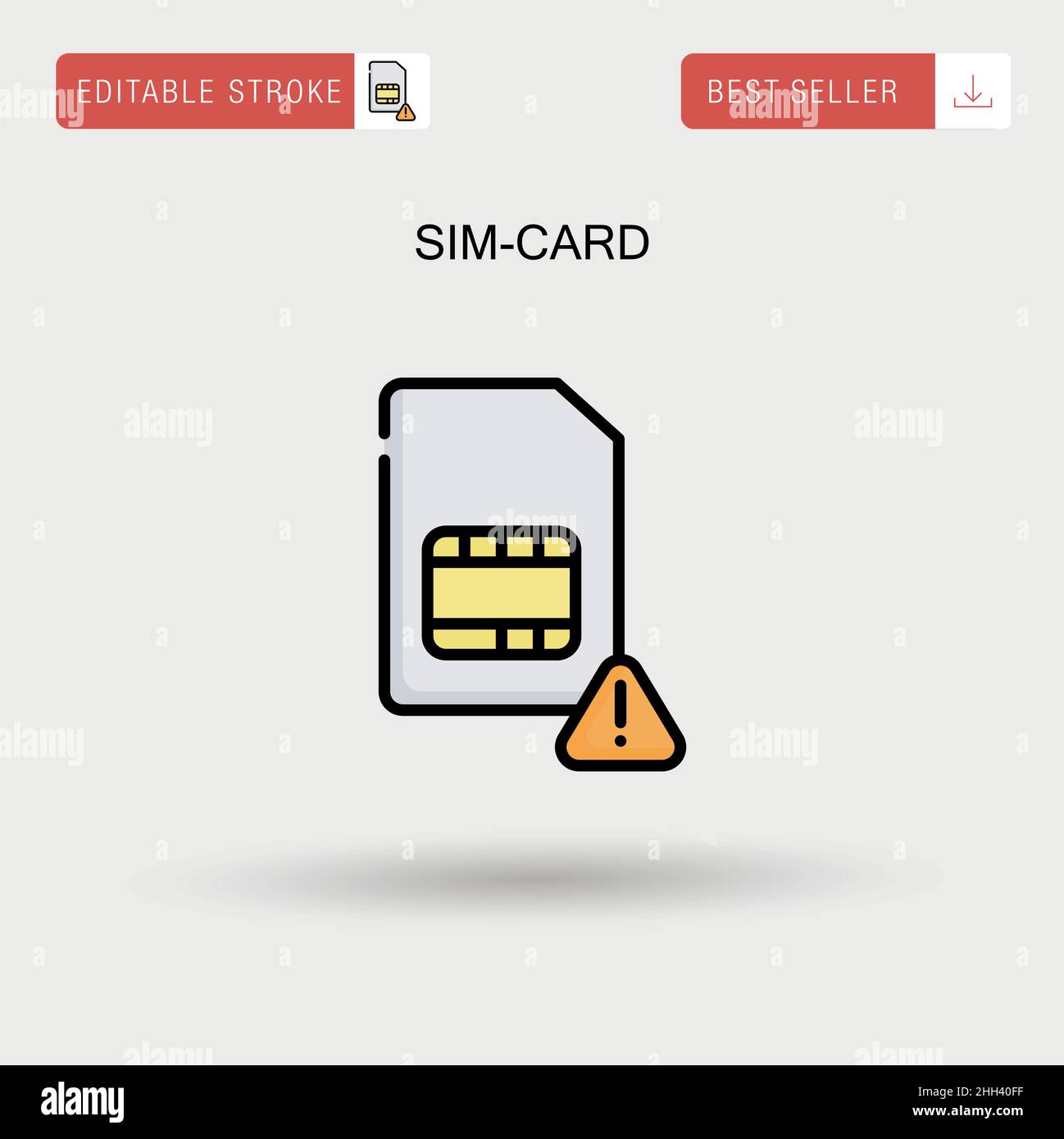Sim-card Simple vector icon. Stock Vector